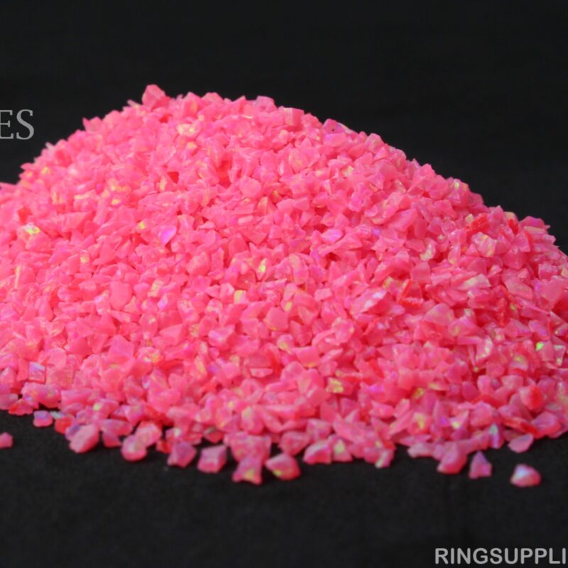 Hot Pink Crushed Opal Chips