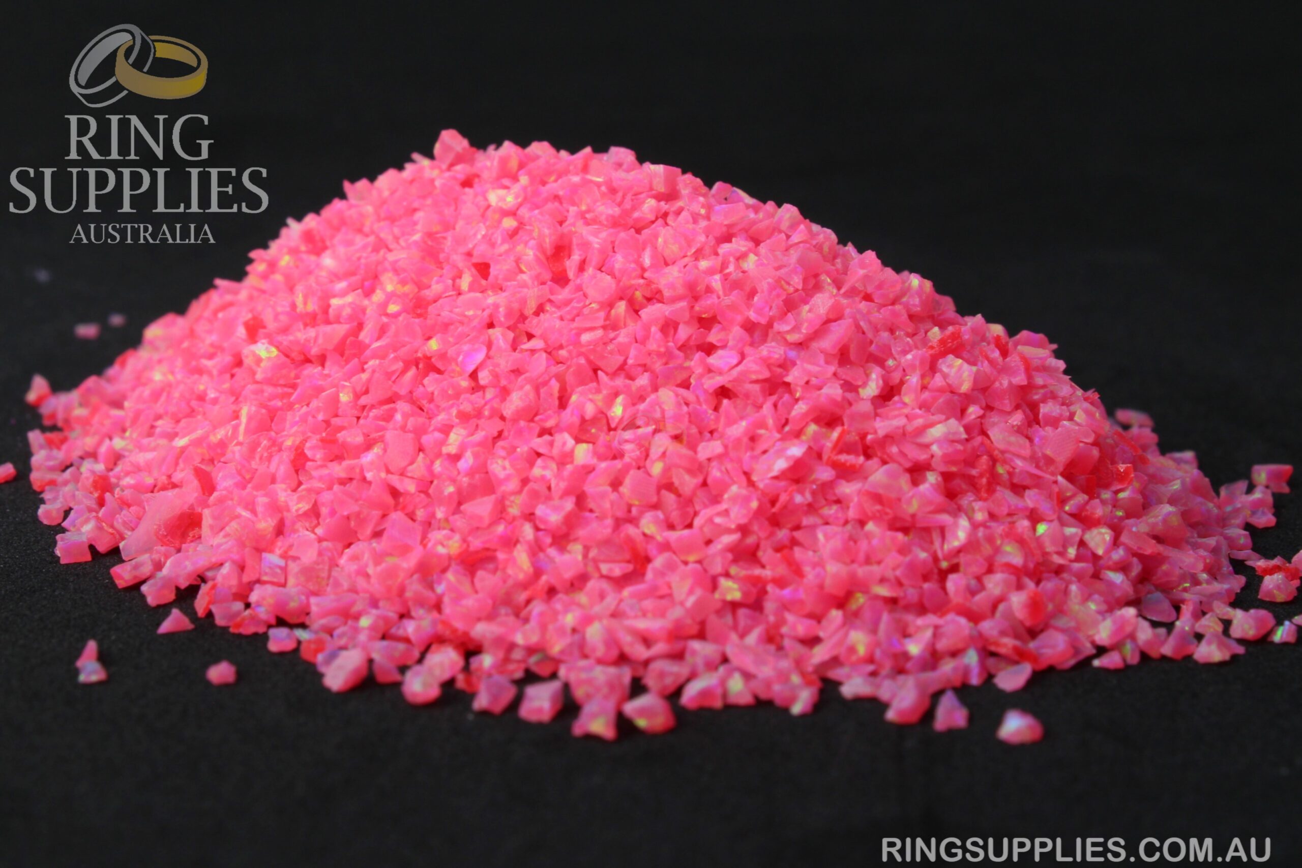 Hot Pink Crushed Opal Chips
