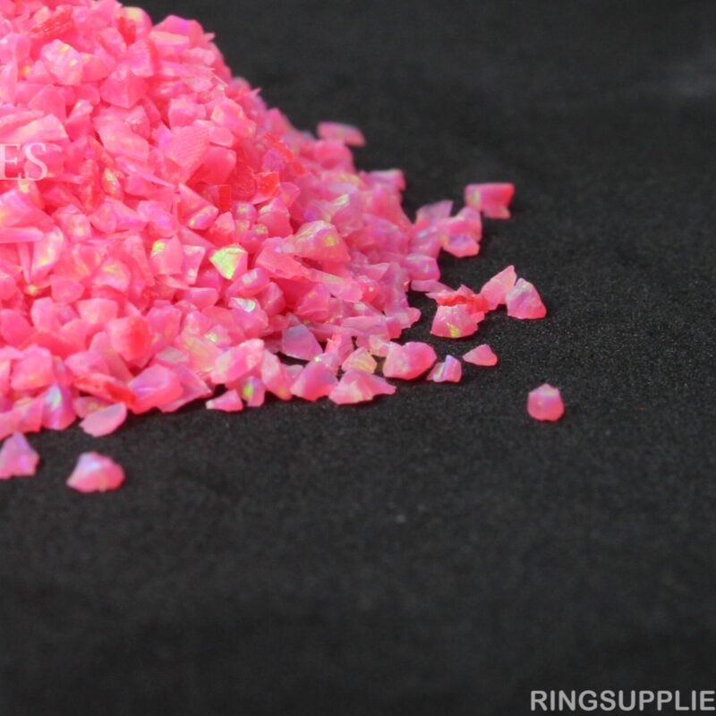 Hot Pink Crushed Opal Chips