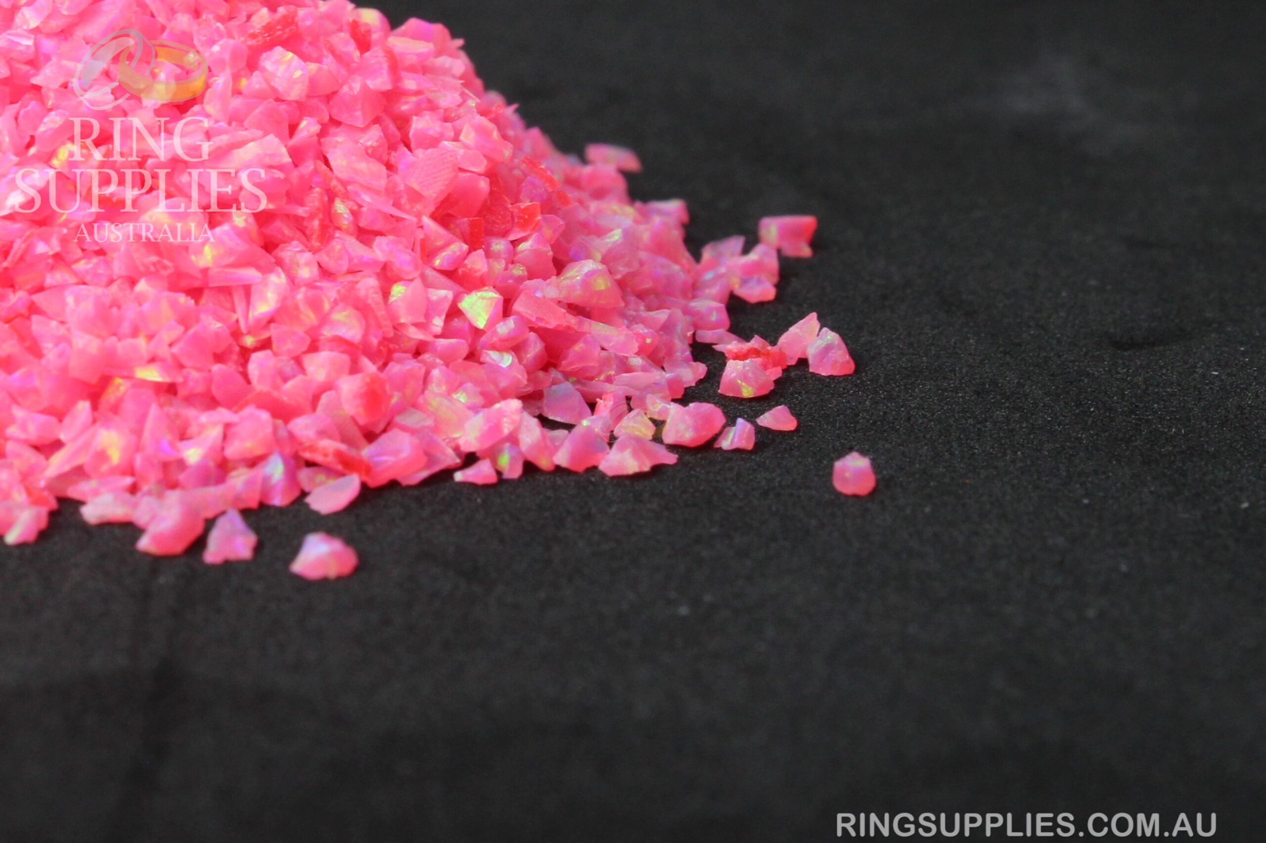 Hot Pink Crushed Opal Chips