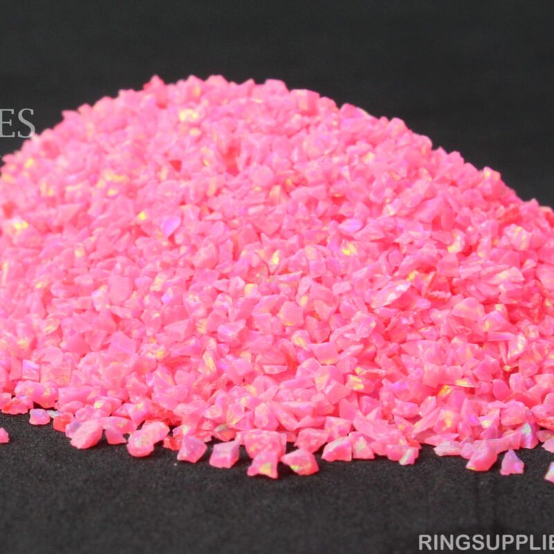 Hot Pink Crushed Opal Chips