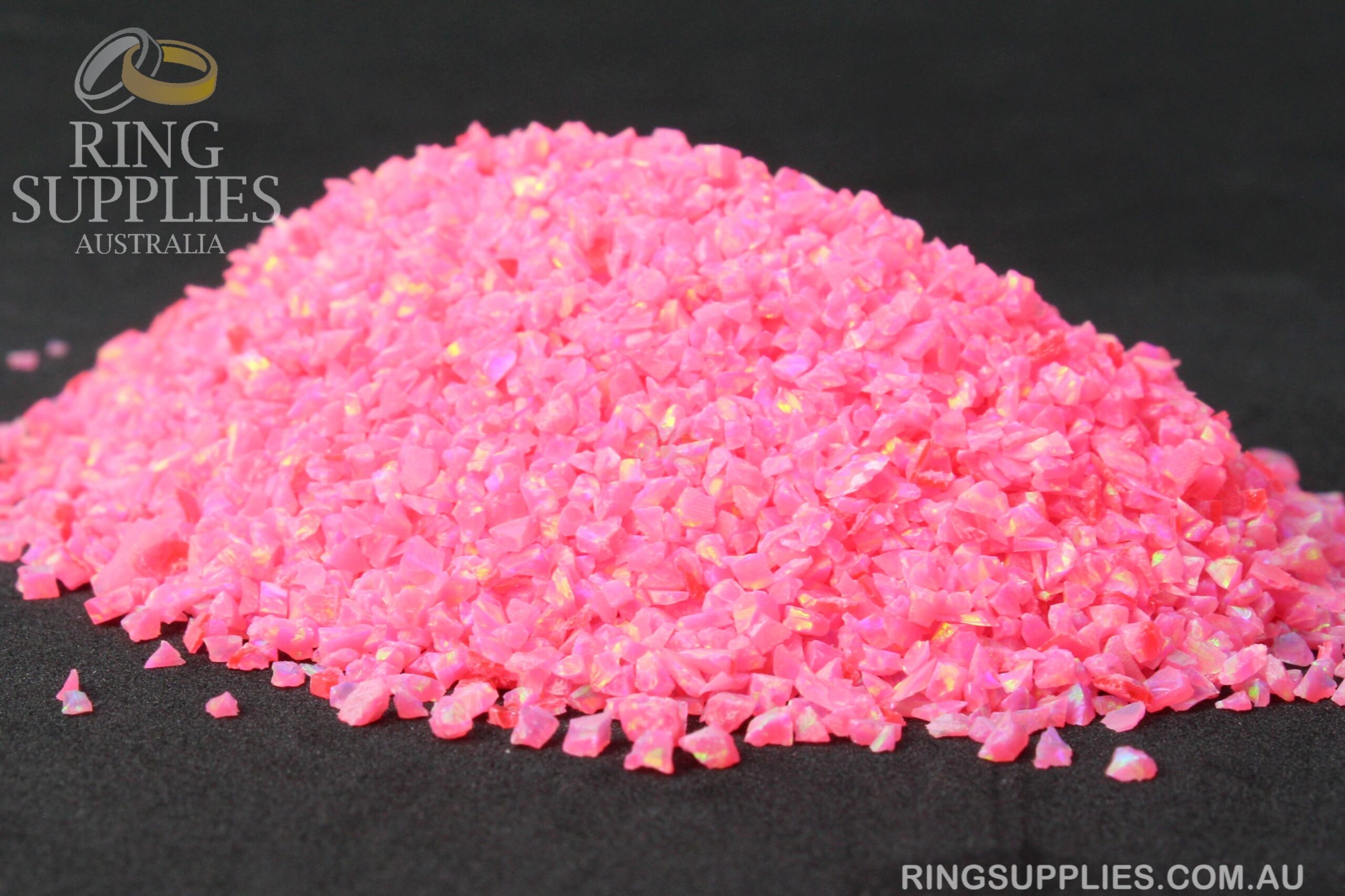 Hot Pink Crushed Opal Chips