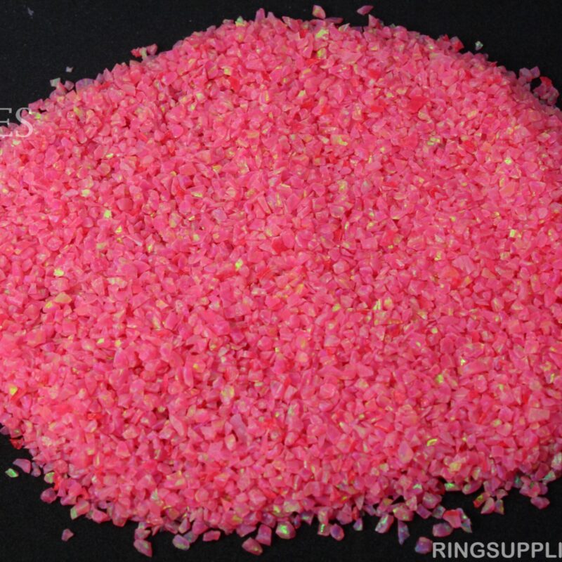 Hot Pink Crushed Opal Chips