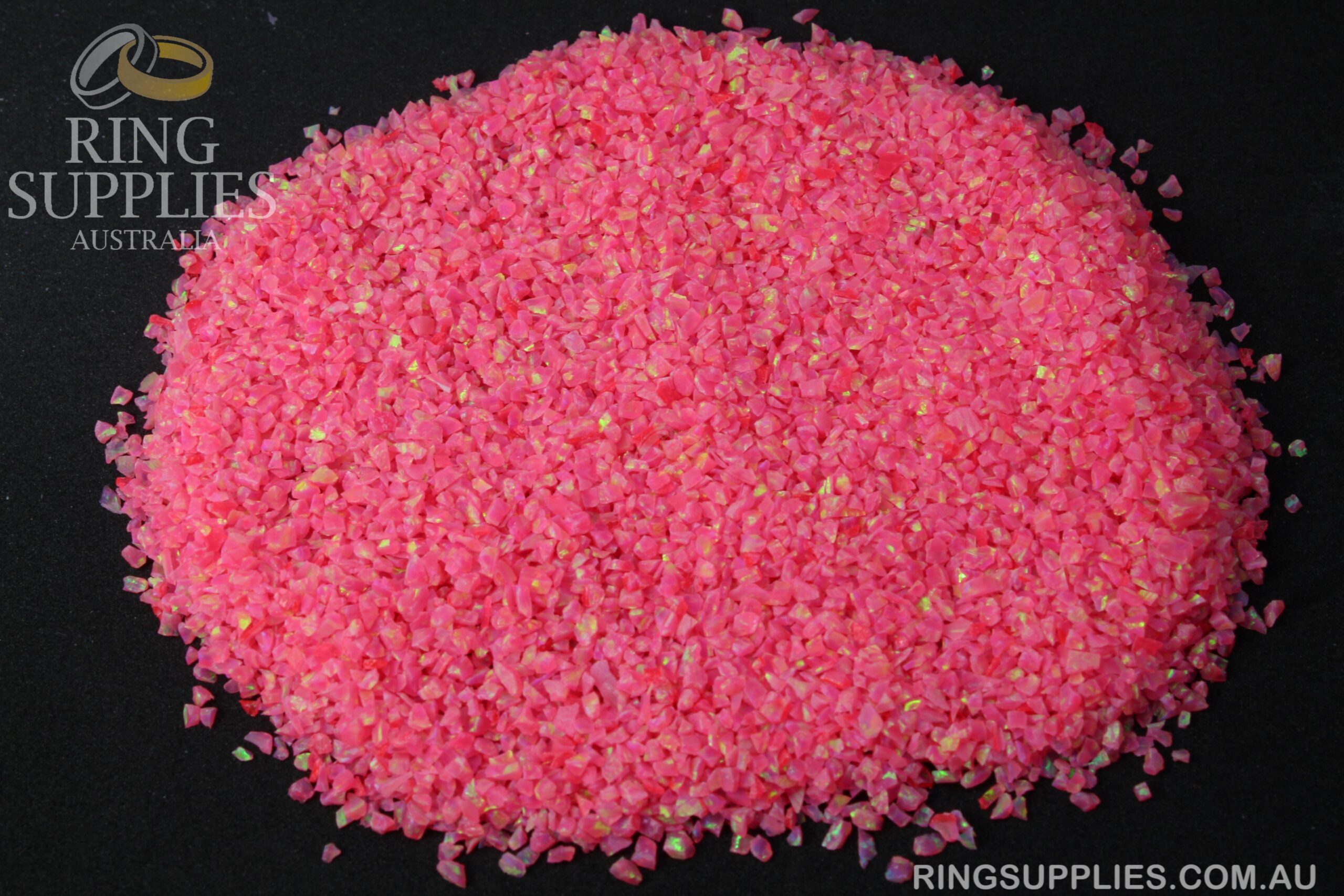 Hot Pink Crushed Opal Chips