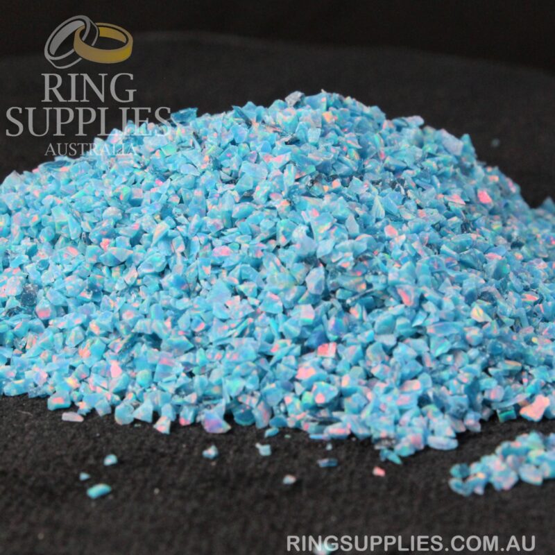 Multi-Teal Crushed Opal Chips