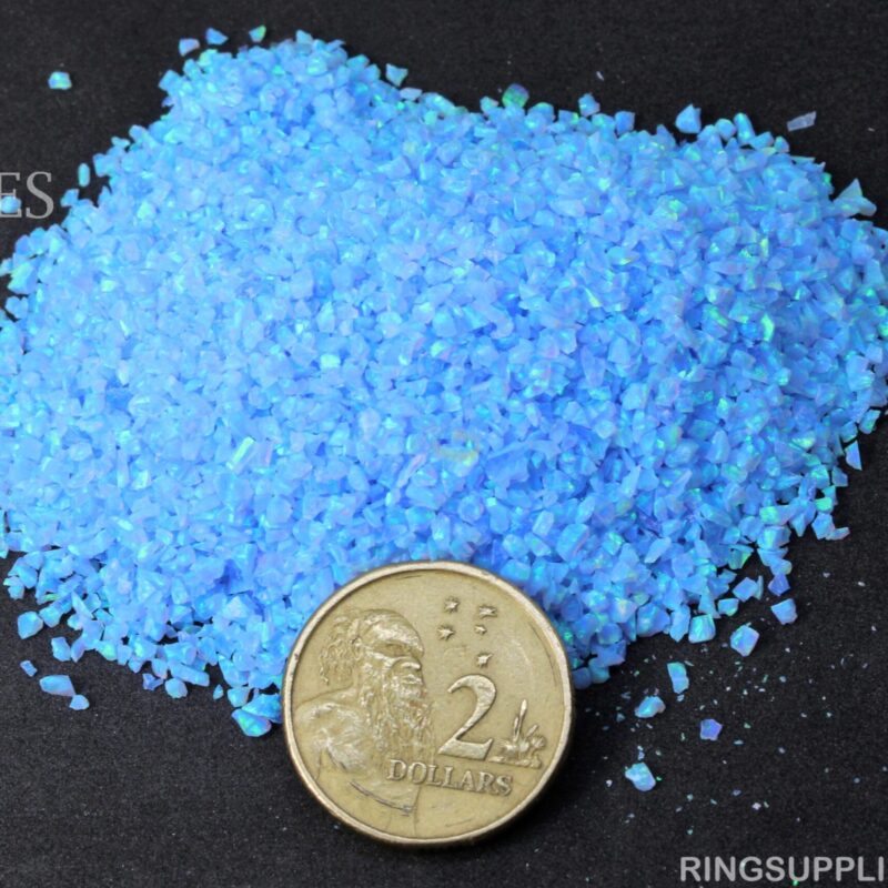 Azure Crushed Opal Chips