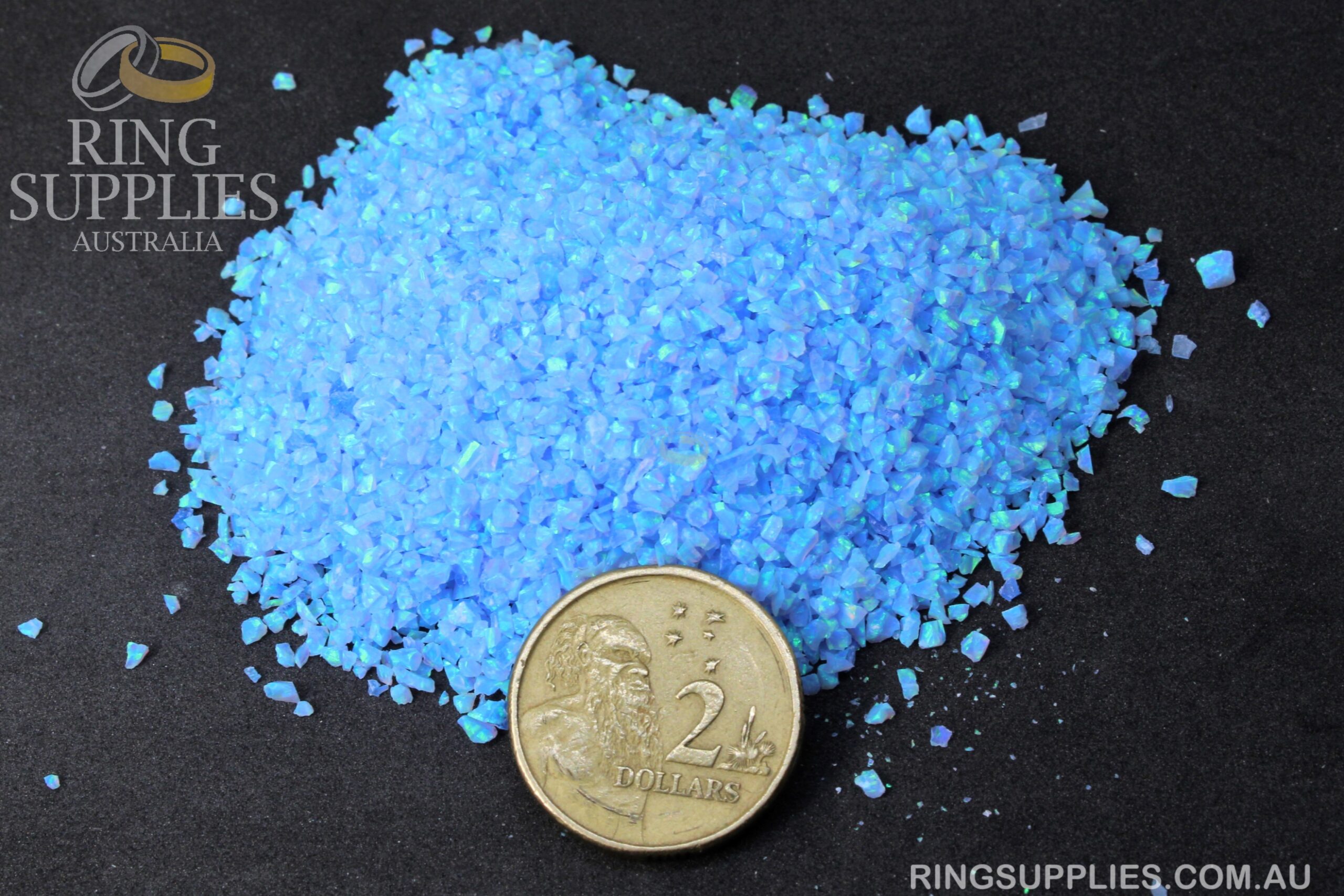 Azure Crushed Opal Chips