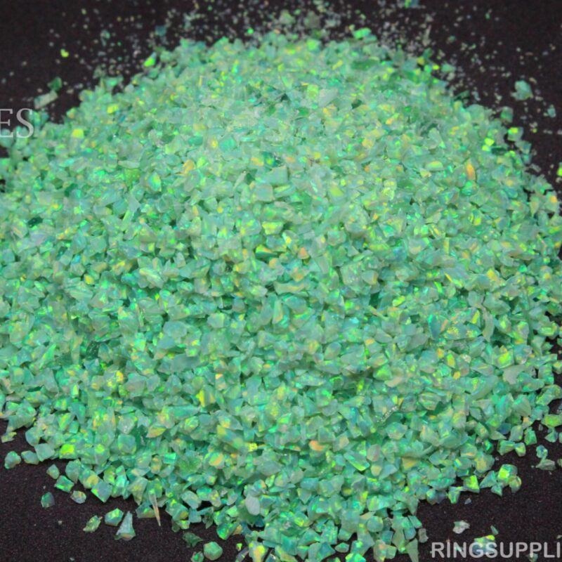 Kiwi Green Crushed Opal Chips