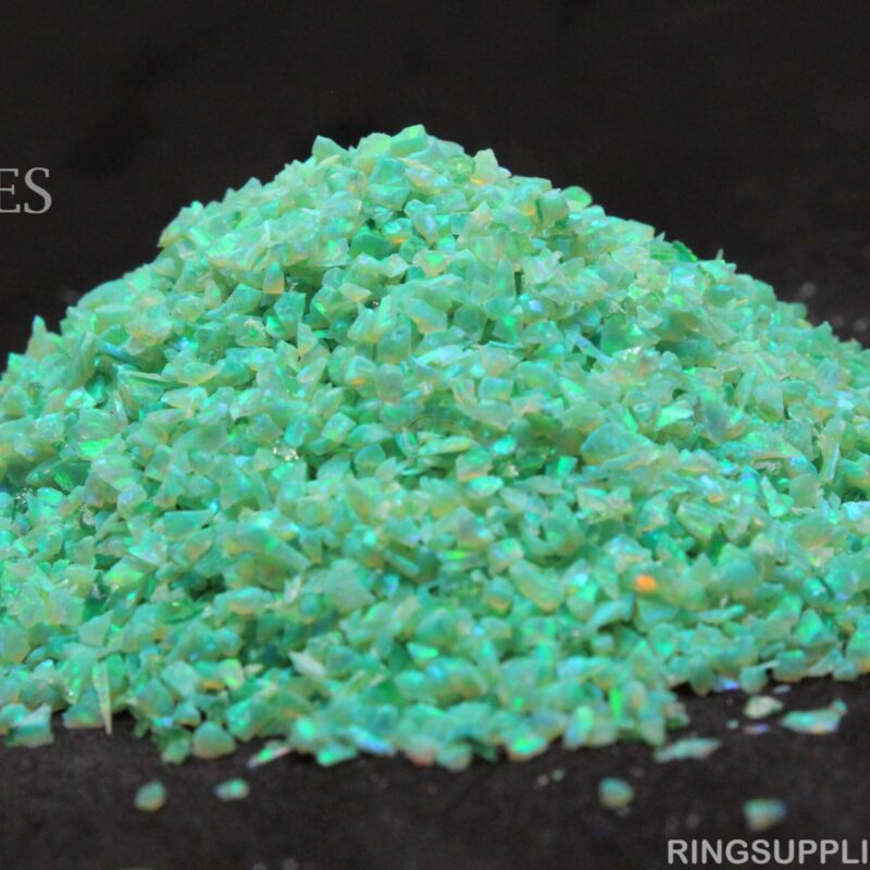 Kiwi Green Crushed Opal Chips