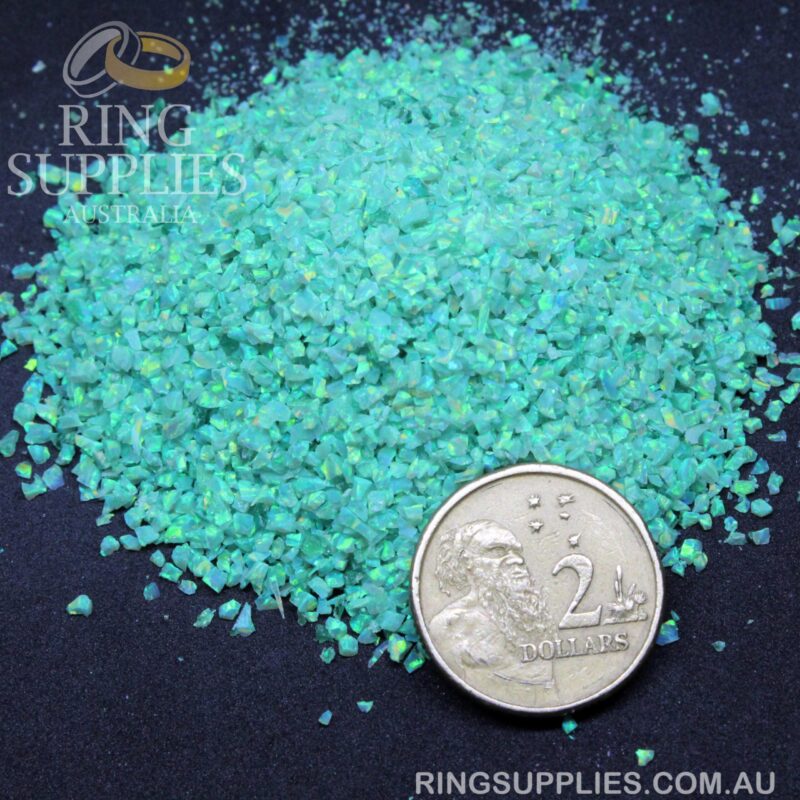 Kiwi Green Crushed Opal Chips