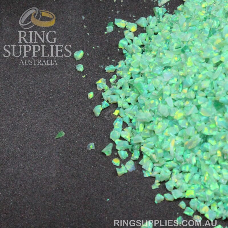 Kiwi Green Crushed Opal Chips
