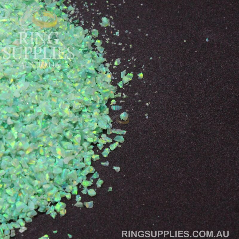 Kiwi Green Crushed Opal Chips