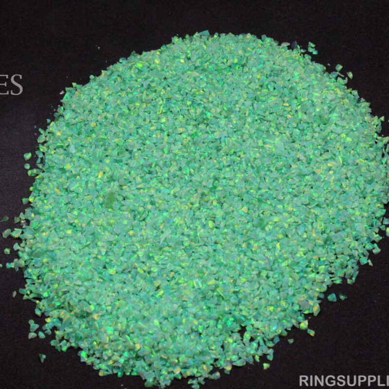 Kiwi Green Crushed Opal Chips