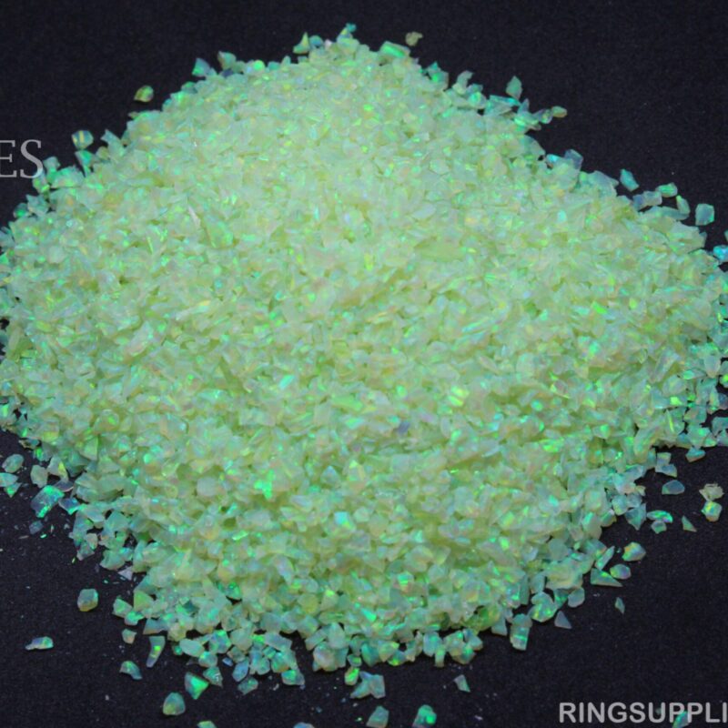 Lime Green Crushed Opal Chips