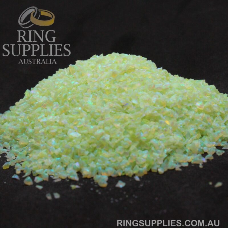 Lime Green Crushed Opal Chips