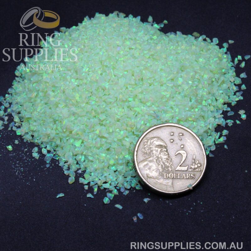 Lime Green Crushed Opal Chips