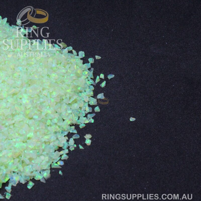 Lime Green Crushed Opal Chips