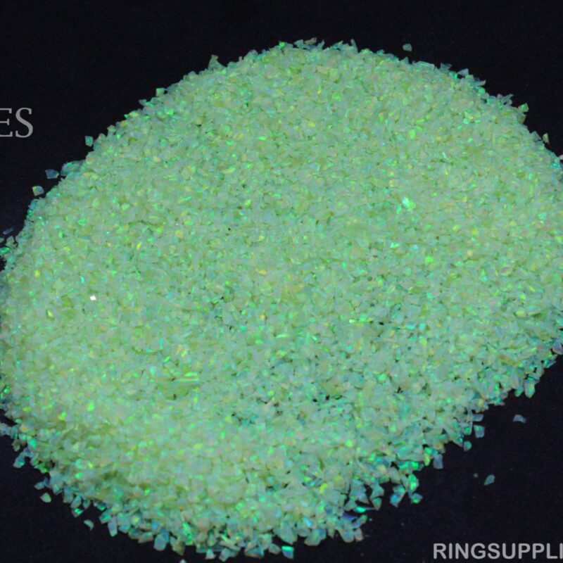 Lime Green Crushed Opal Chips