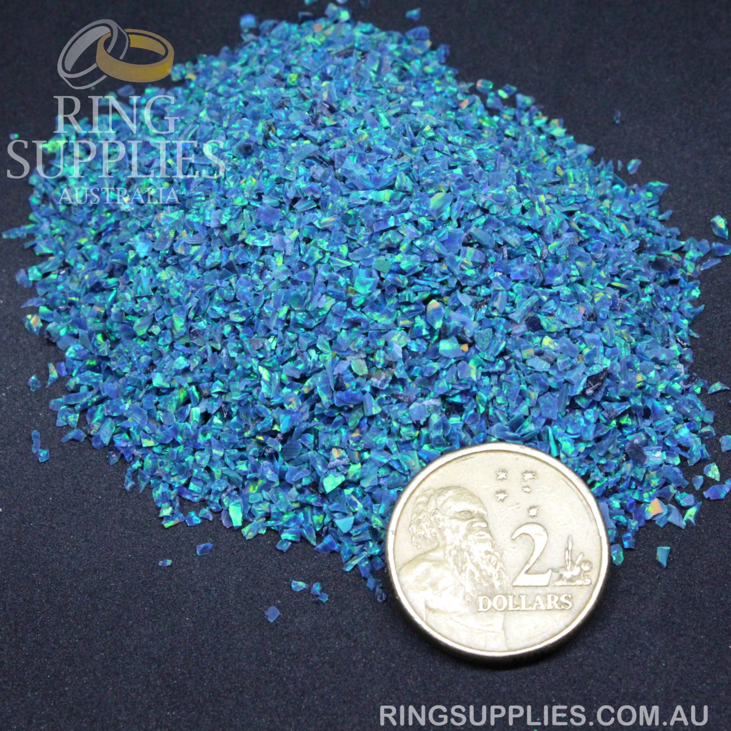 Peacock Crushed Opal Chips