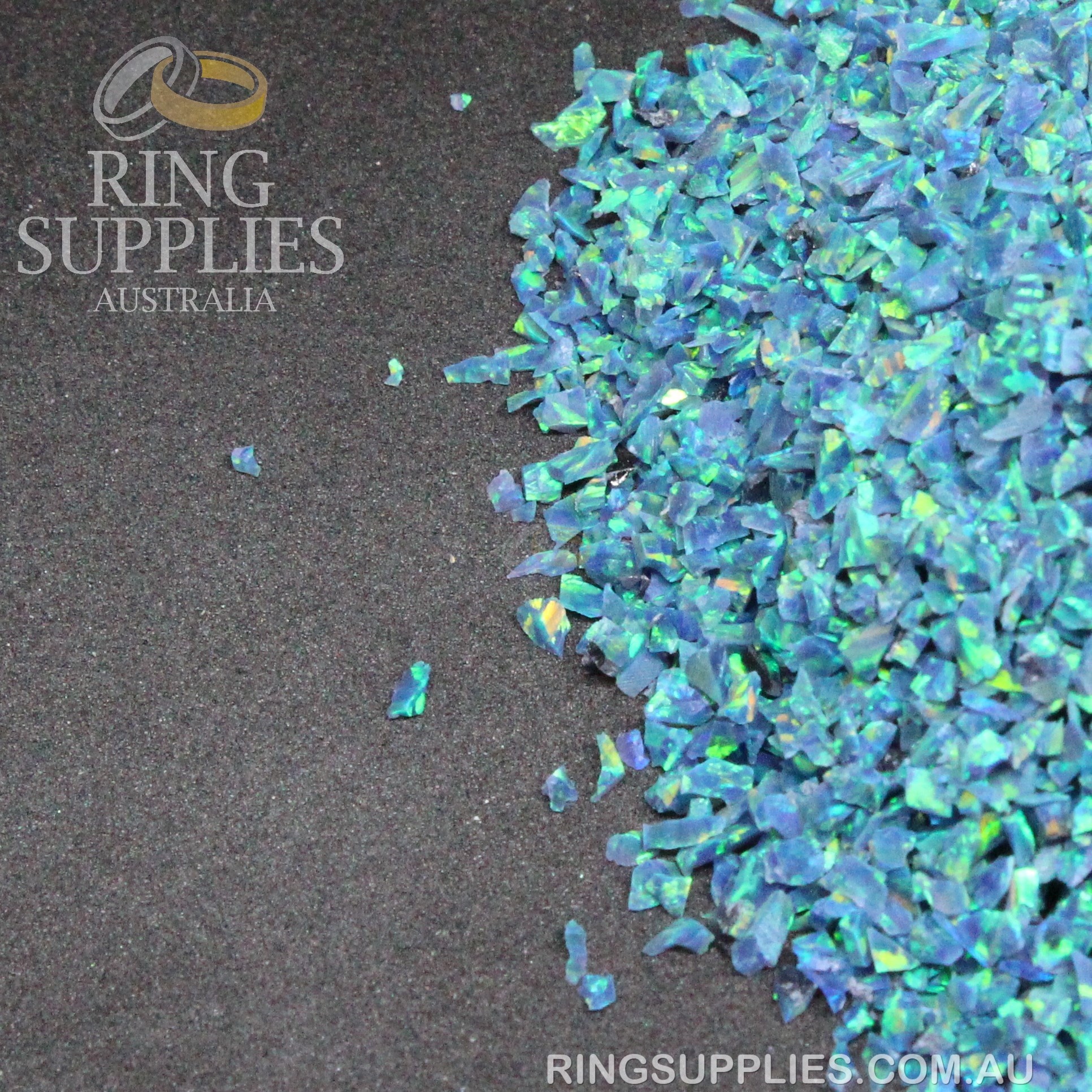 Peacock Crushed Opal Chips