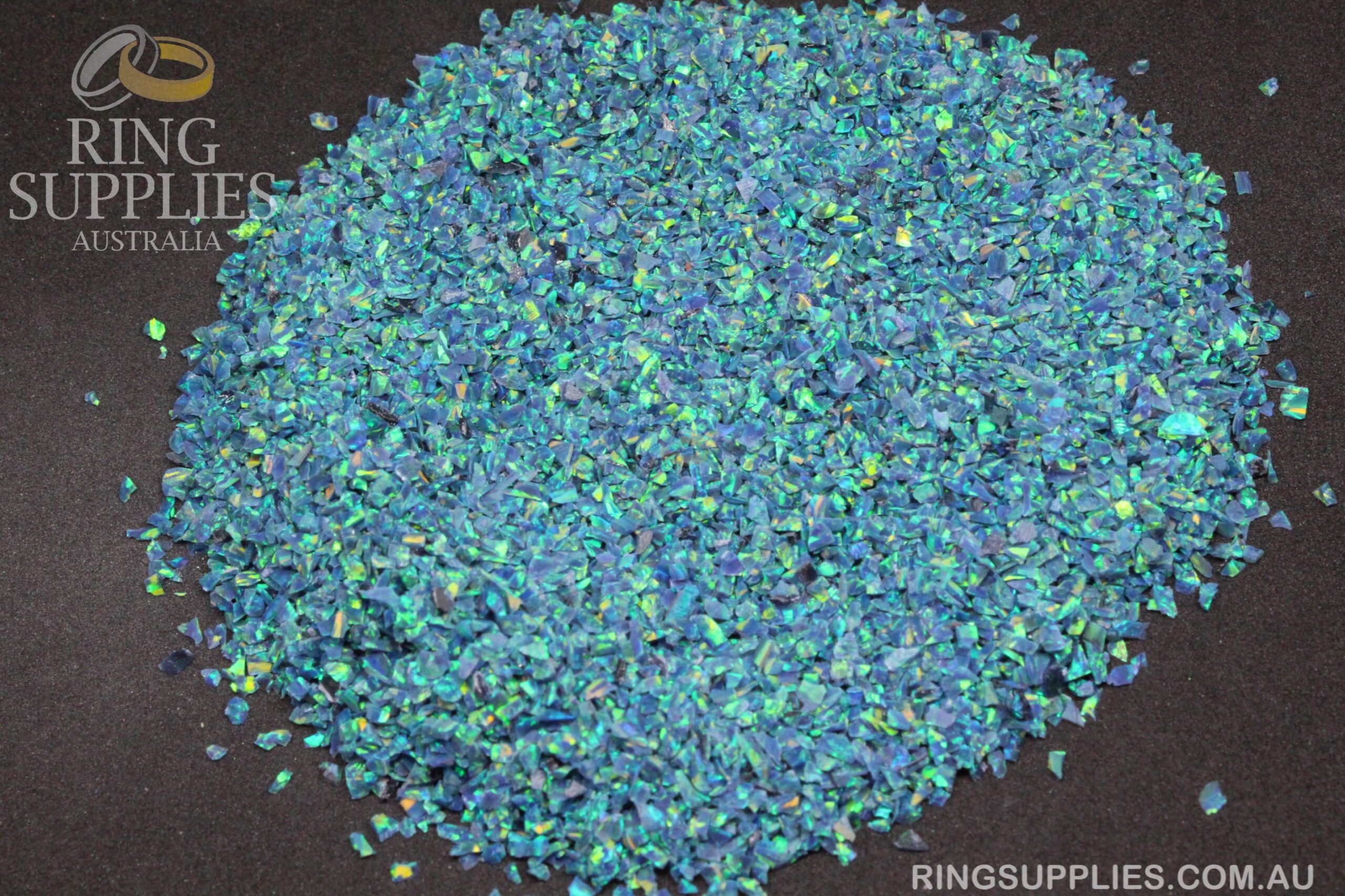 Peacock Crushed Opal Chips