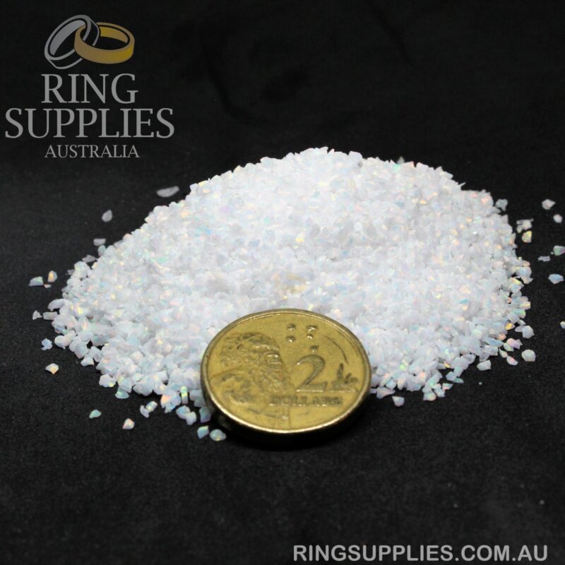 Fire and Snow Crushed opal chips