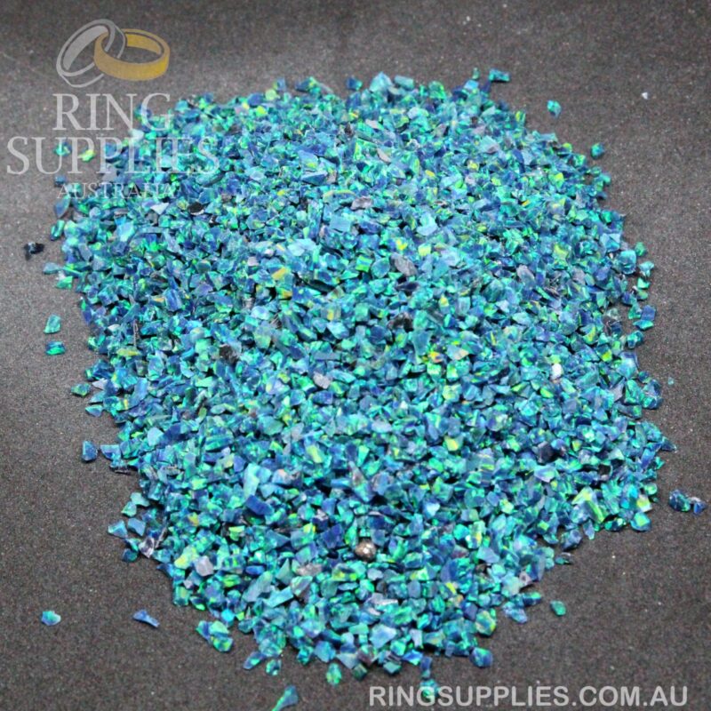 Black Emerald Crushed Opal Chips