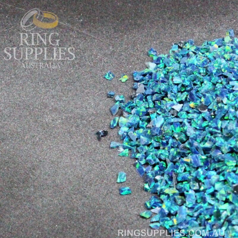 Black Emerald Crushed Opal Chips