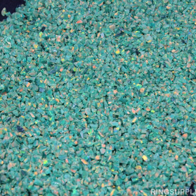 Green Olive Crushed Opal Chips