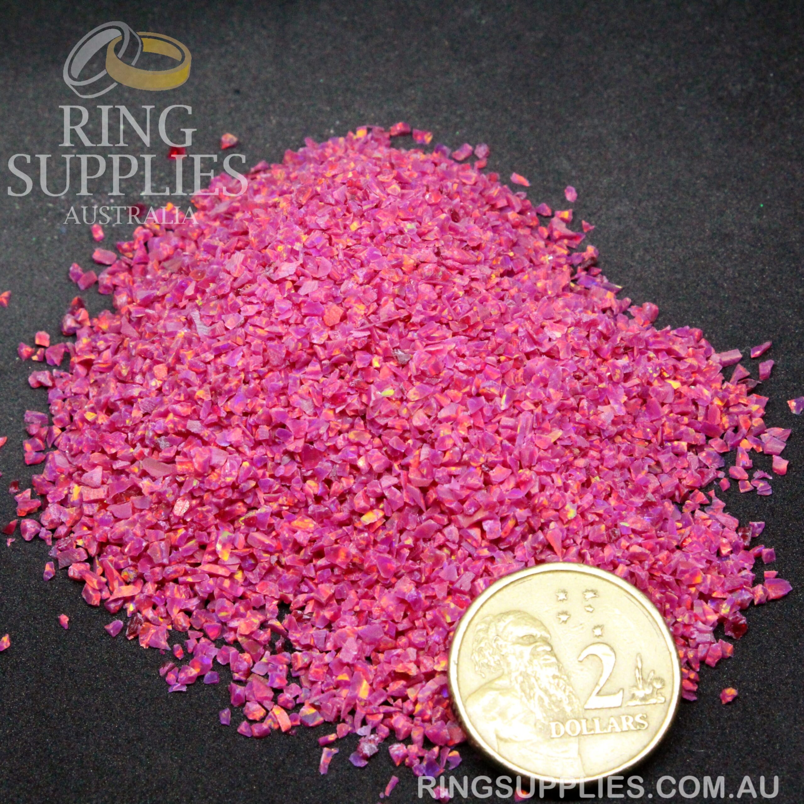 Carmine Crushed Opal Chips