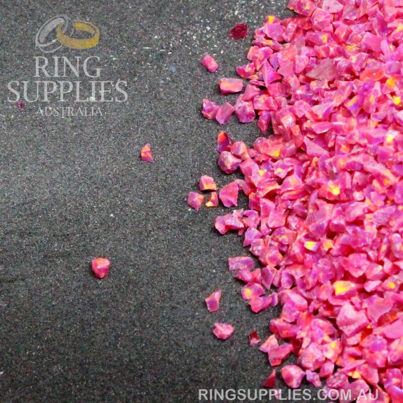 Carmine Crushed Opal Chips