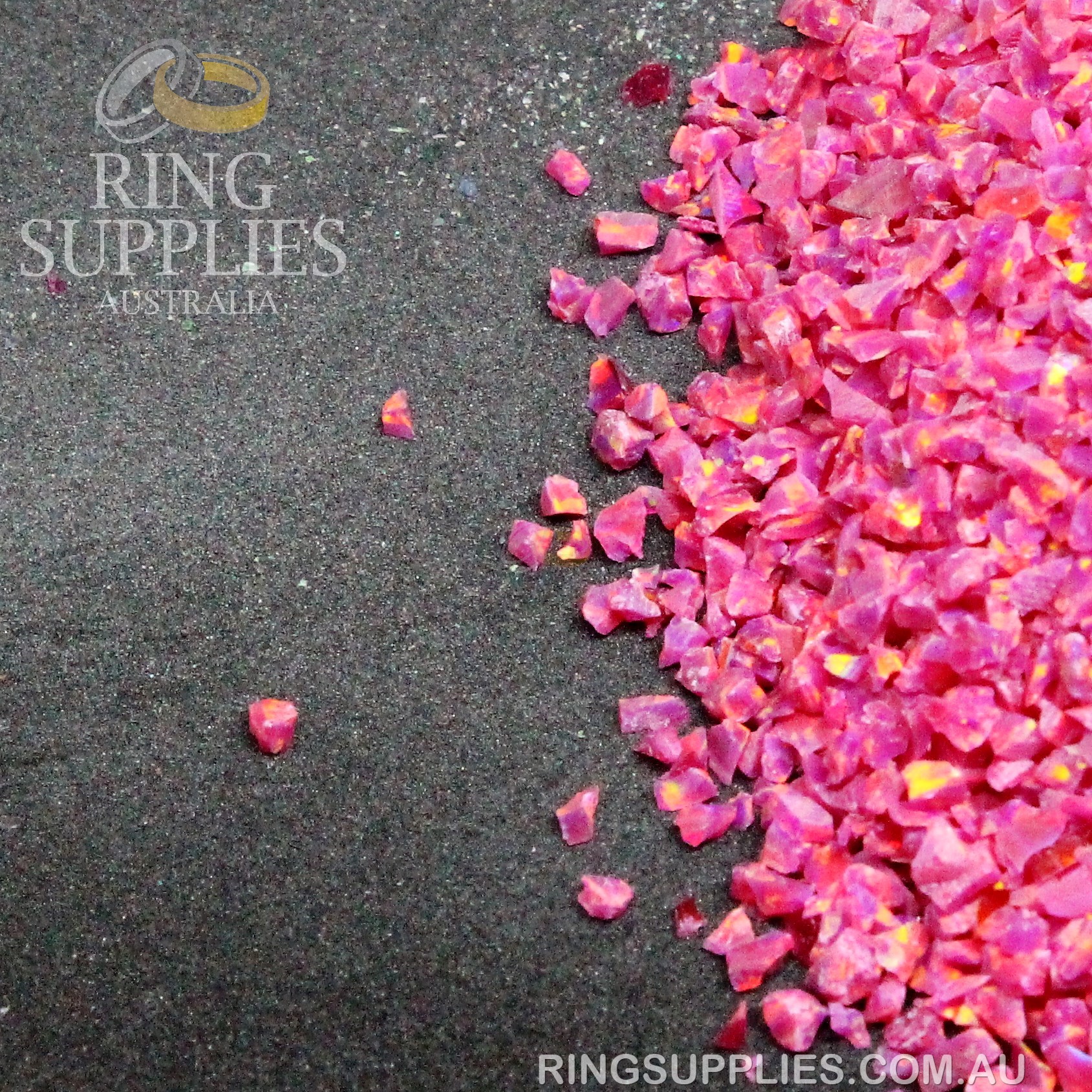 Carmine Crushed Opal Chips