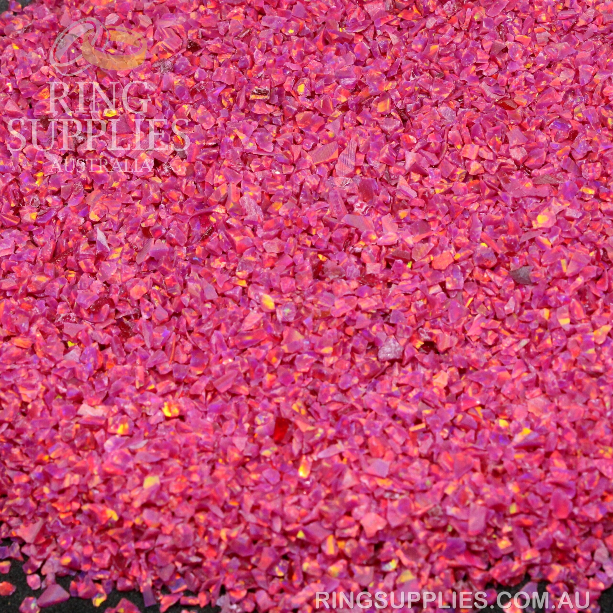 Carmine Crushed Opal Chips