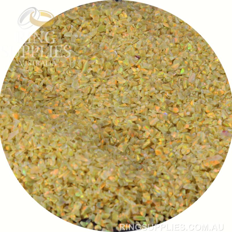 Golden Olive Crushed Opal Chips
