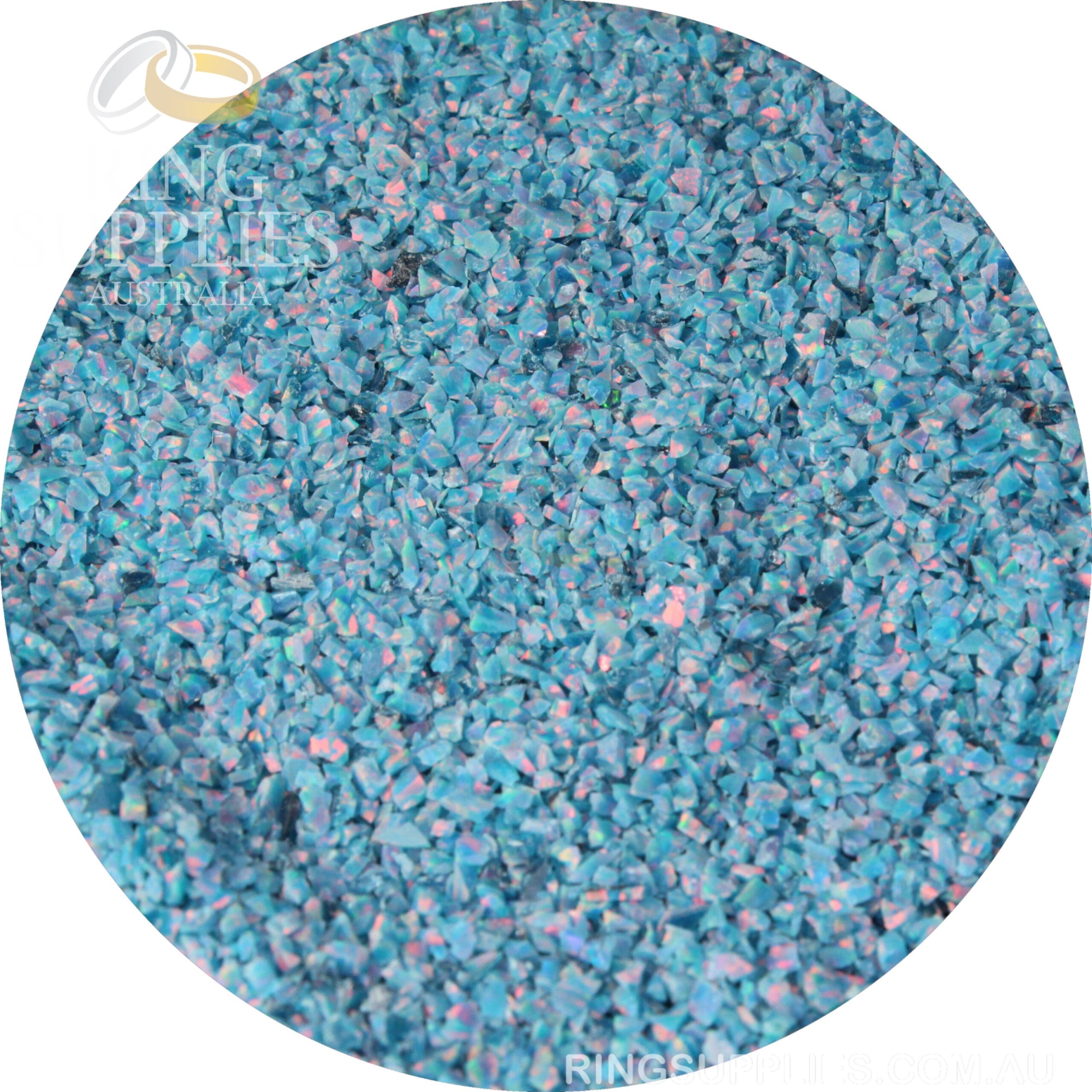 Multi-Teal Crushed Opal Chips - Image 3