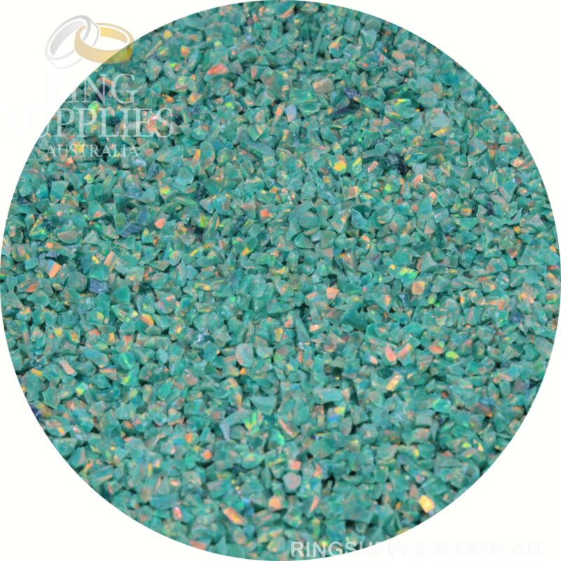 Green Olive Crushed Opal Chips