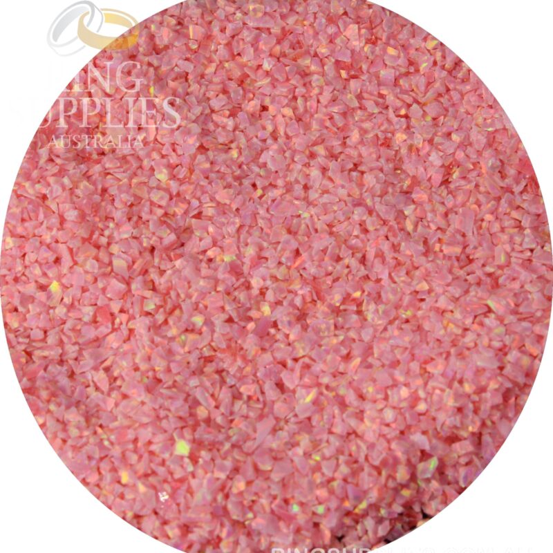 Salmon Pink Crushed Opal Chips