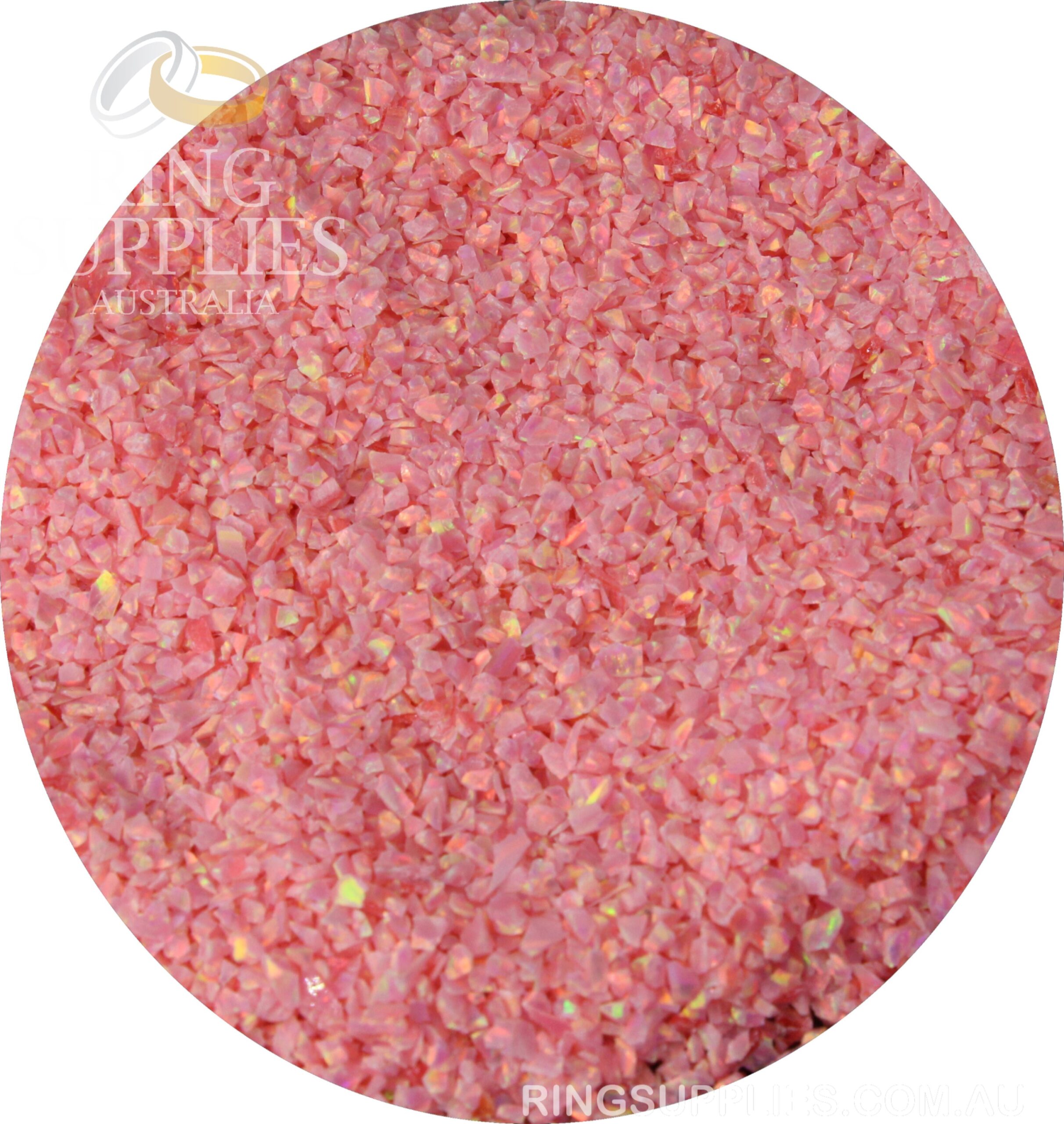Salmon Pink Crushed Opal Chips
