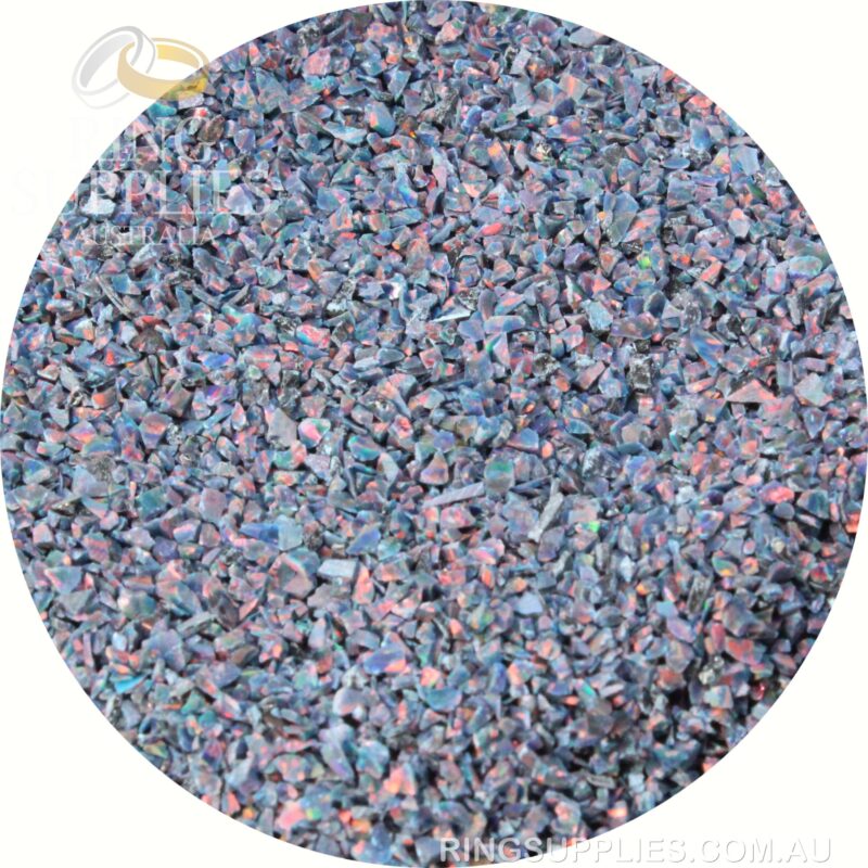 Black Fire Crushed Opal Chips