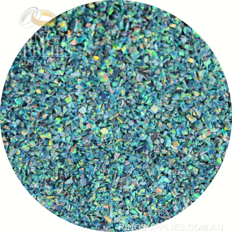 Blue Fire Crushed Opal Chips
