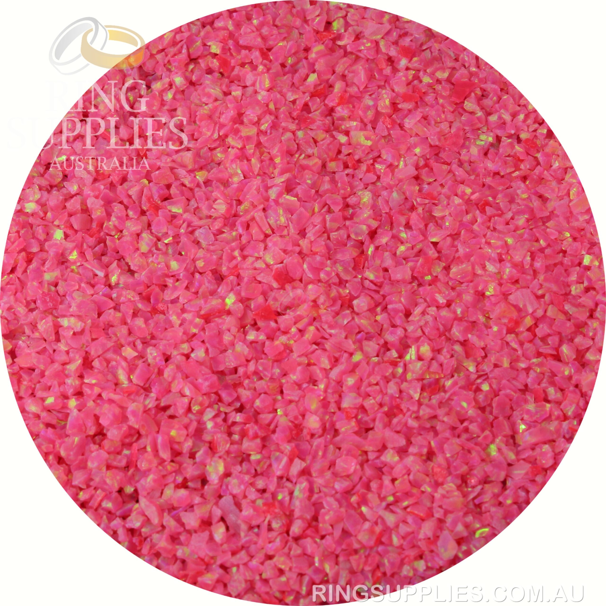Hot Pink Crushed Opal Chips
