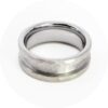 Hammered tungsten ring blank lying flat