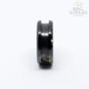 8mm black ceramic ring blanks with channel groove