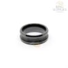 8mm black ceramic ring blanks with channel groove