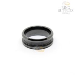 8mm black ceramic ring blanks with channel groove