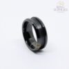 8mm black ceramic ring blanks with channel groove