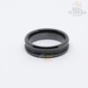 6mm black ceramic ring blanks with channel groove