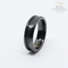 6mm black ceramic ring blanks with channel groove
