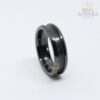 6mm black ceramic ring blanks with channel groovev