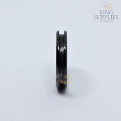 4mm black ceramic ring blanks with 2mm channel groove